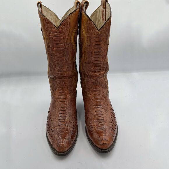 Rudel Brown Leather Men’s Western Cowboy Boots Sz 11E - Picture 9 of 16